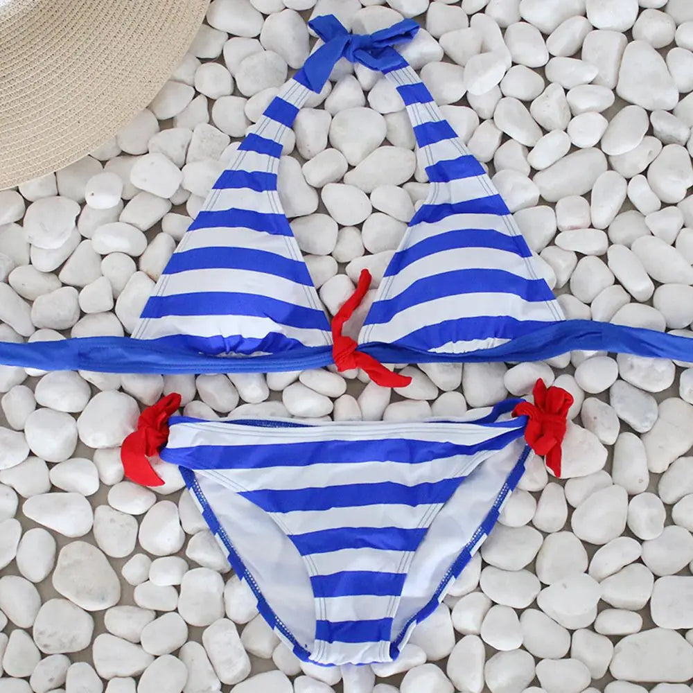 Boat Days Striped Bikini (two piece)