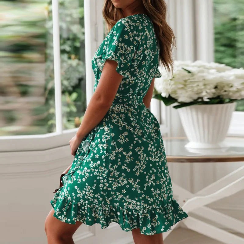 Floral Print Boho Beach Dress (choose colorway)