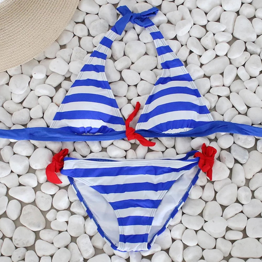 Boat Days Striped Bikini (two piece)