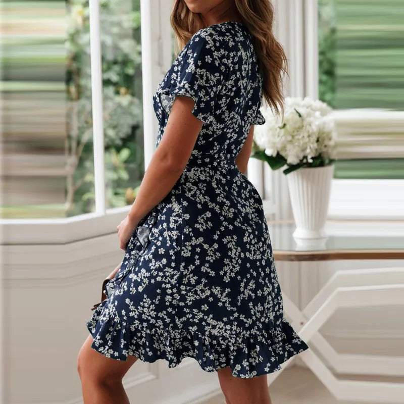 Floral Print Boho Beach Dress (choose colorway)