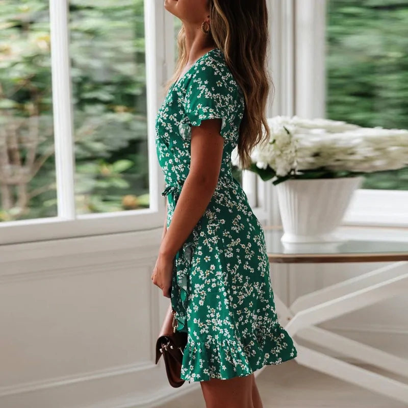 Floral Print Boho Beach Dress (choose colorway)