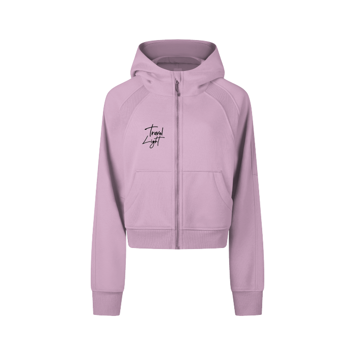 Cropped Zip-Through Hoodie