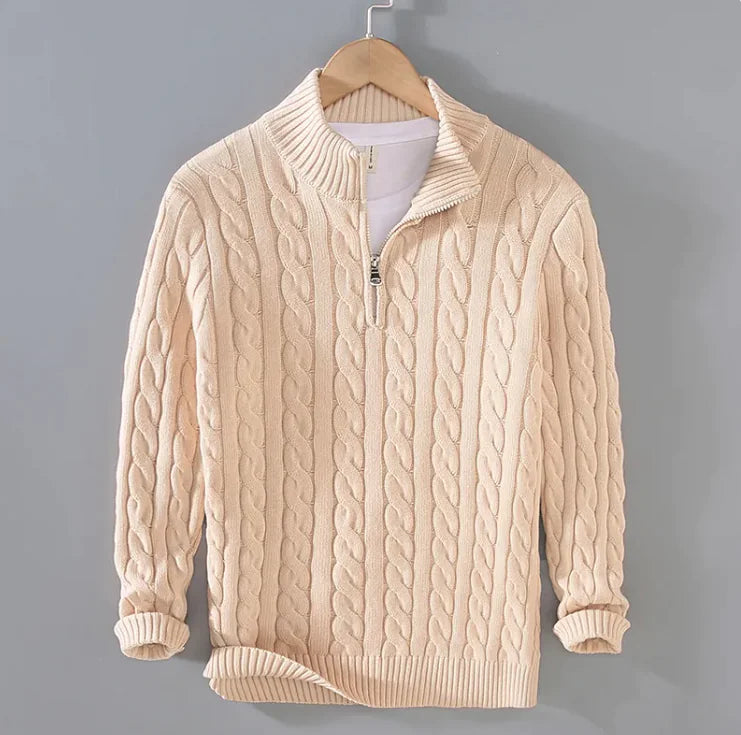 NY Winter- Half-Zip Sweater