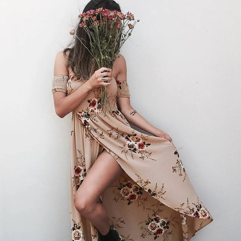 Boho Strapless Summer Dress