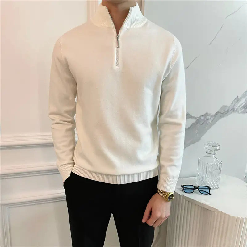 Castille Blanch Half Zip Sweater