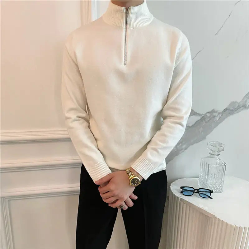 Castille Blanch Half Zip Sweater