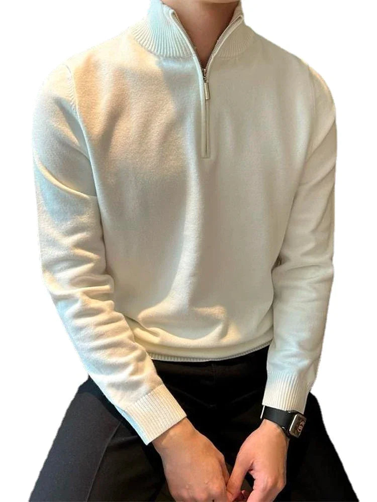 Castille Blanch Half Zip Sweater