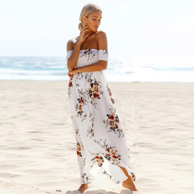 Boho Strapless Summer Dress