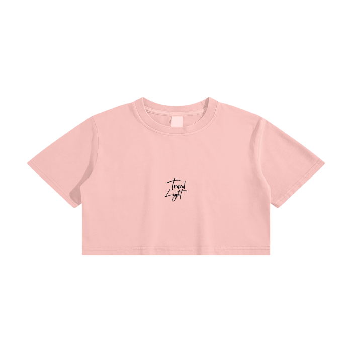 Washed Effect Crop Top - 220 GSM