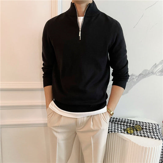 Castille Noir- Half Zip Sweater