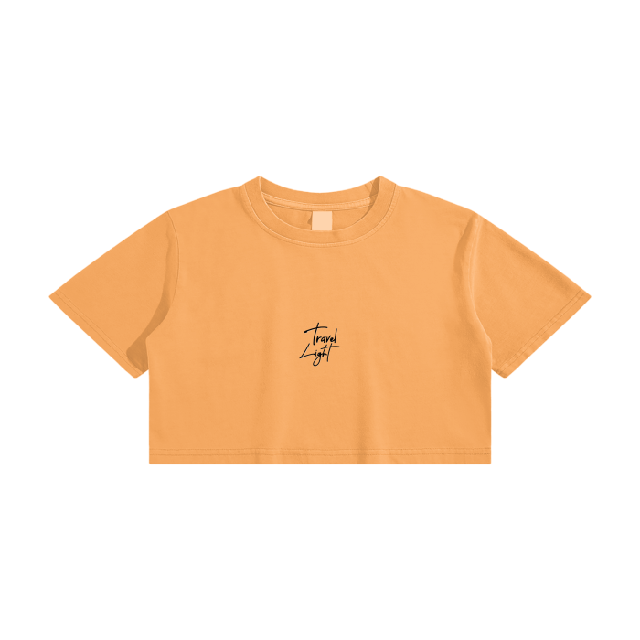 Washed Effect Crop Top - 220 GSM