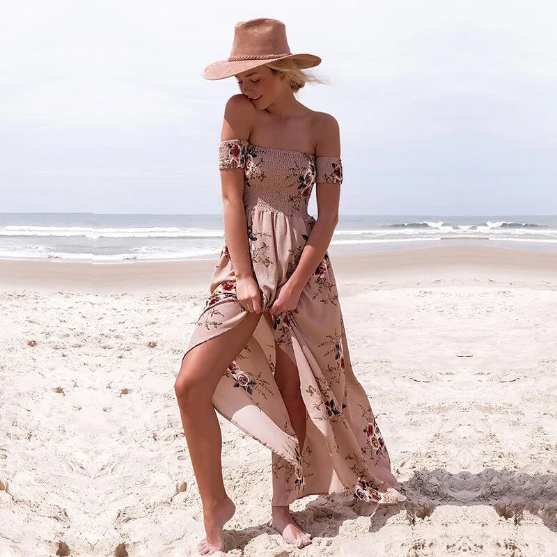 Boho Strapless Summer Dress