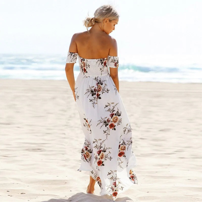 Boho Strapless Summer Dress