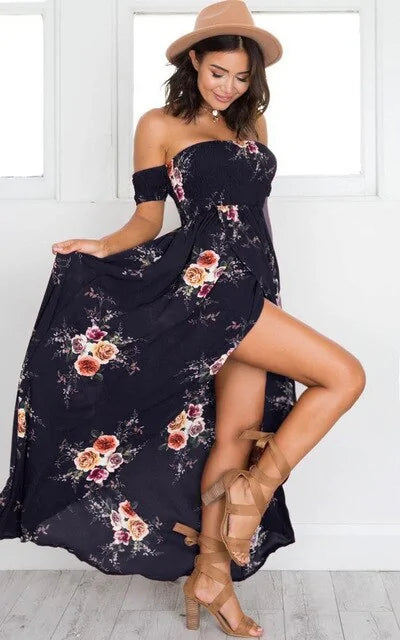 Boho Strapless Summer Dress